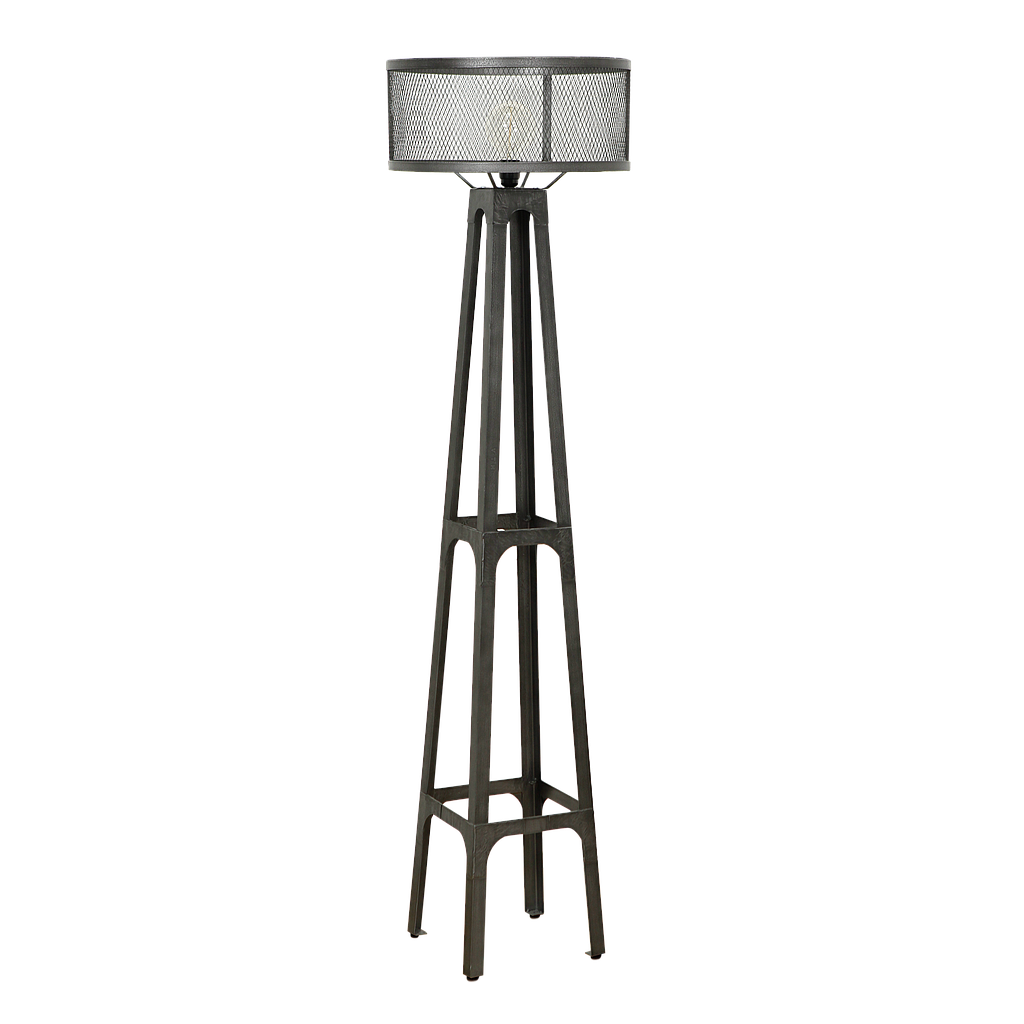 CHARLIE - Metal industrial floor lamp H170 - Vintage anthracite
