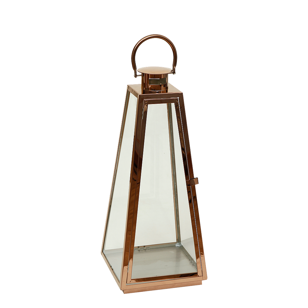 SINGAPORE - Triangular lantern H52 - Rose gold