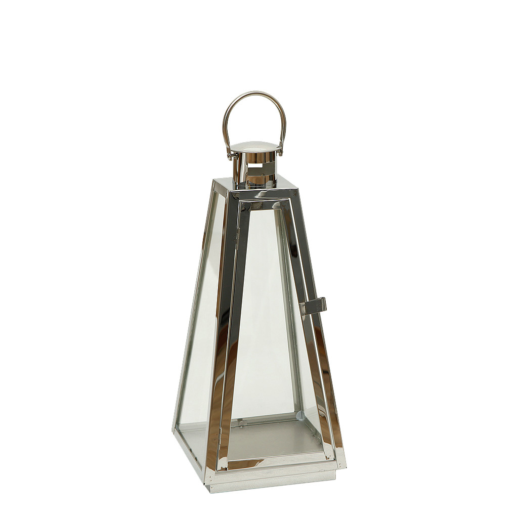 SINGAPORE - Triangular lantern H37 - Silver