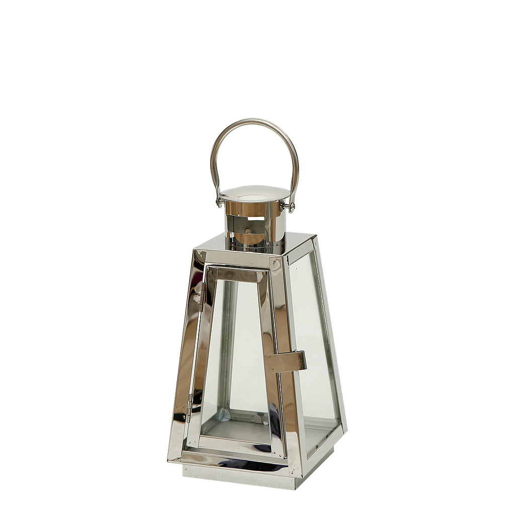 SINGAPORE - Triangular lantern H23 - Silver