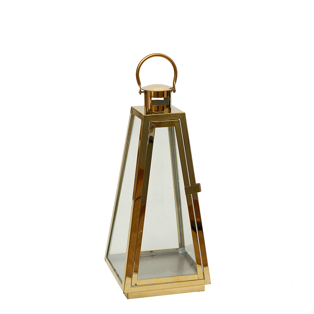 SINGAPORE - Triangular lantern H37 - Gold