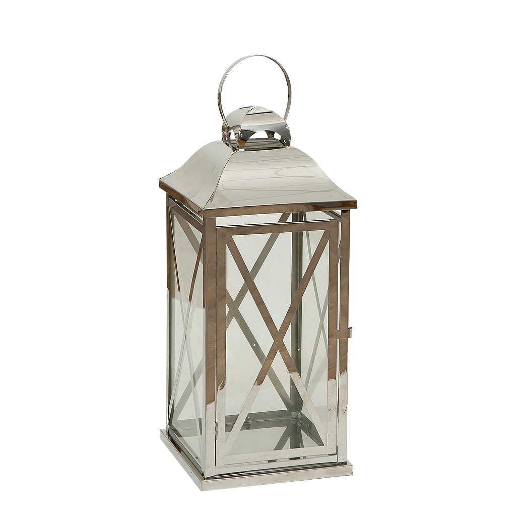 MONTEGO - Metal lantern H52 - Silver
