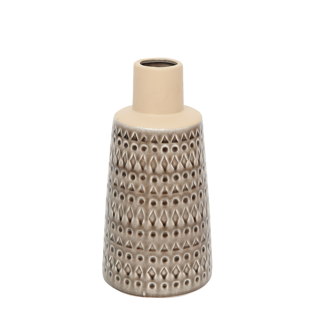TOUAREG - Ceramic vase Diam.12 x H24 - Multicolor