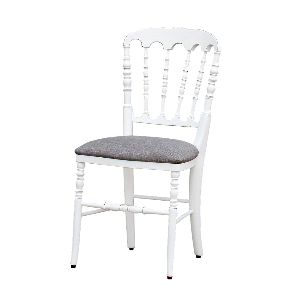 NAPOLEON - Chair - Brocante white and Light grey cover