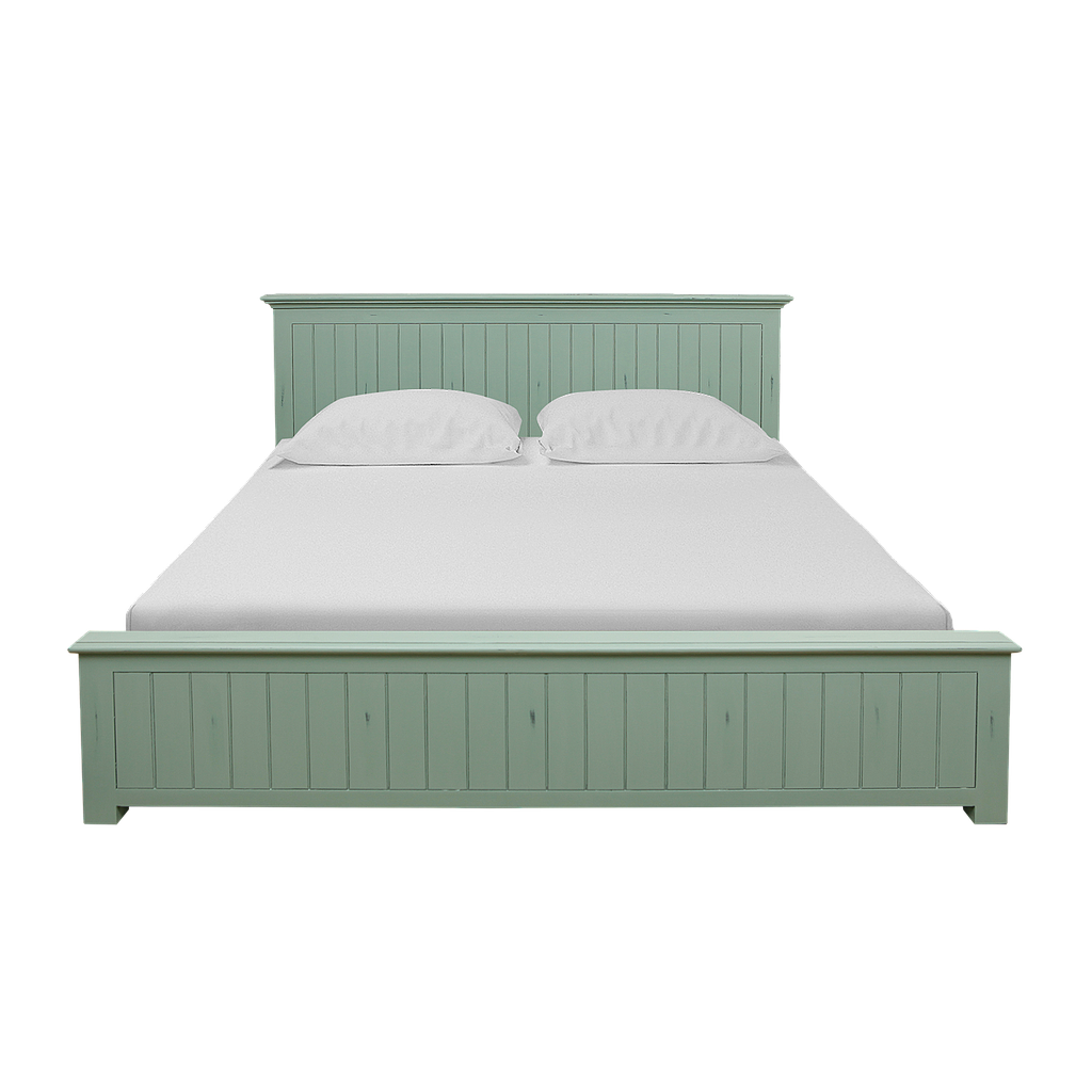 NEIL - King size bed 180x200 - Patina mint / 4 drawers