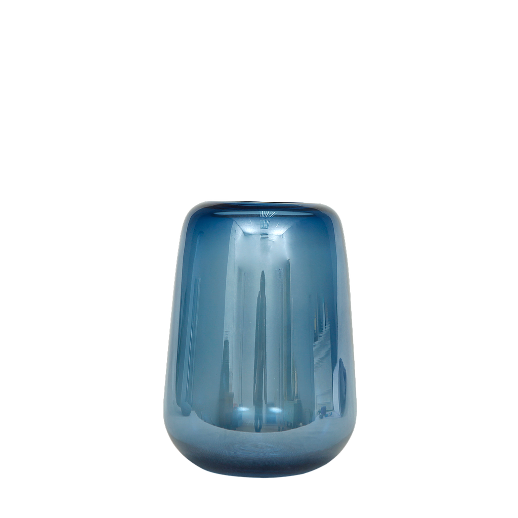 CALLA - Glass vase H23 - Blue