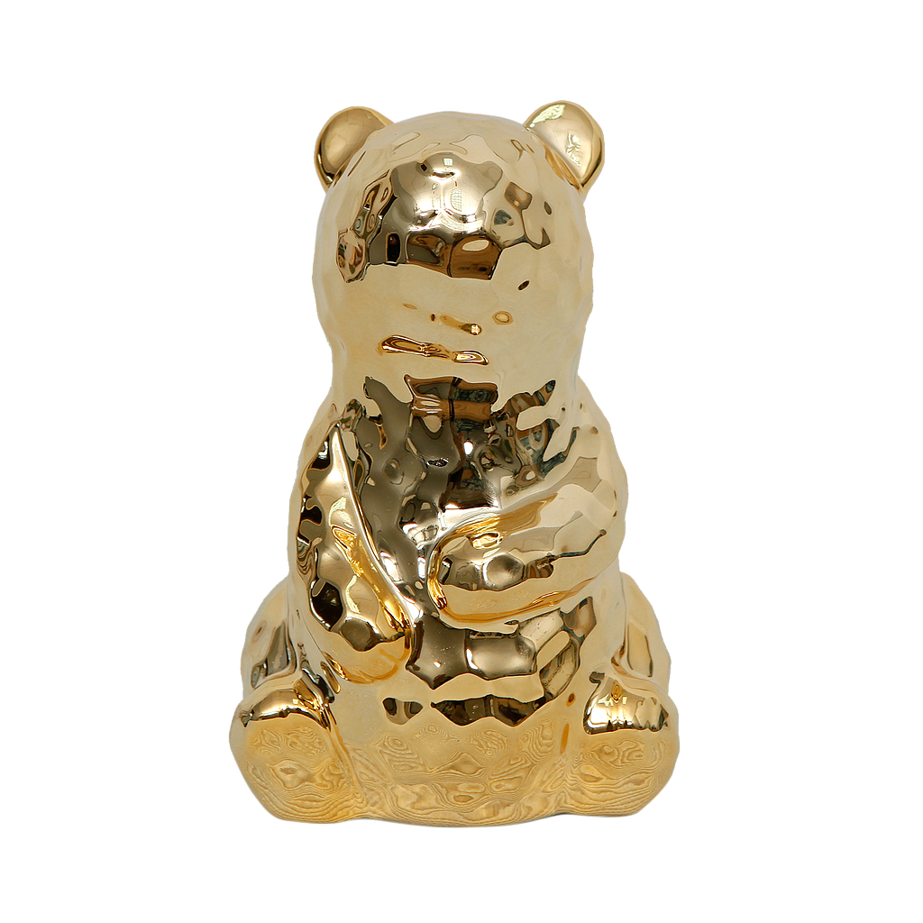 OURSON - Resin figurine H16 - Gold