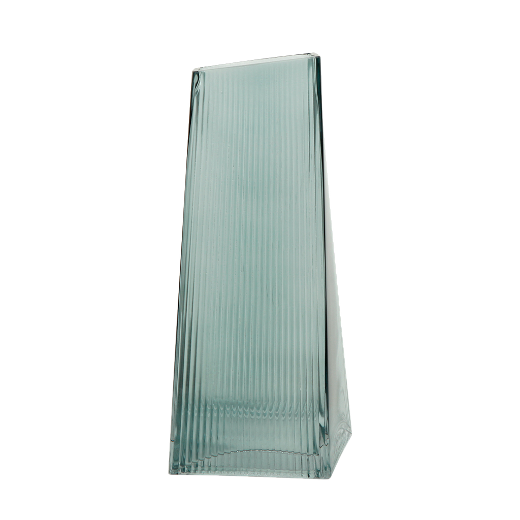 LISERON - Glass vase H30 - Green teinted