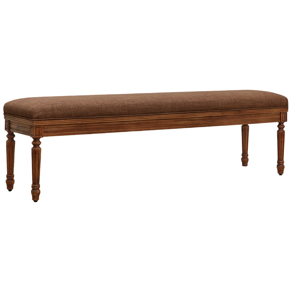 ORLEANS - Bench L170 - Washed antic and Brown cover