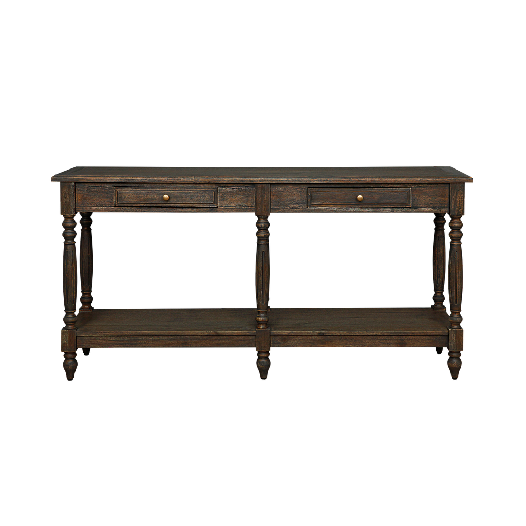 NIMES - Console table L160 - Weathered acacia