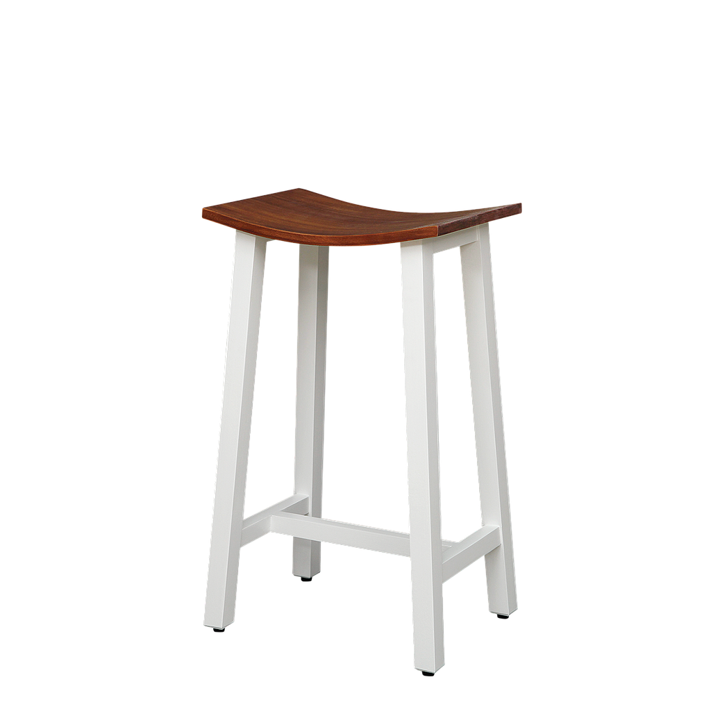 LOAN - Stool H65 - Brushed white and Washed antic