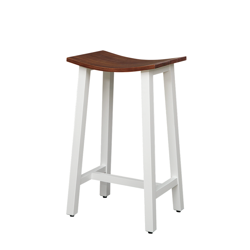 LOAN - Stool H65 - Brushed white and Washed antic