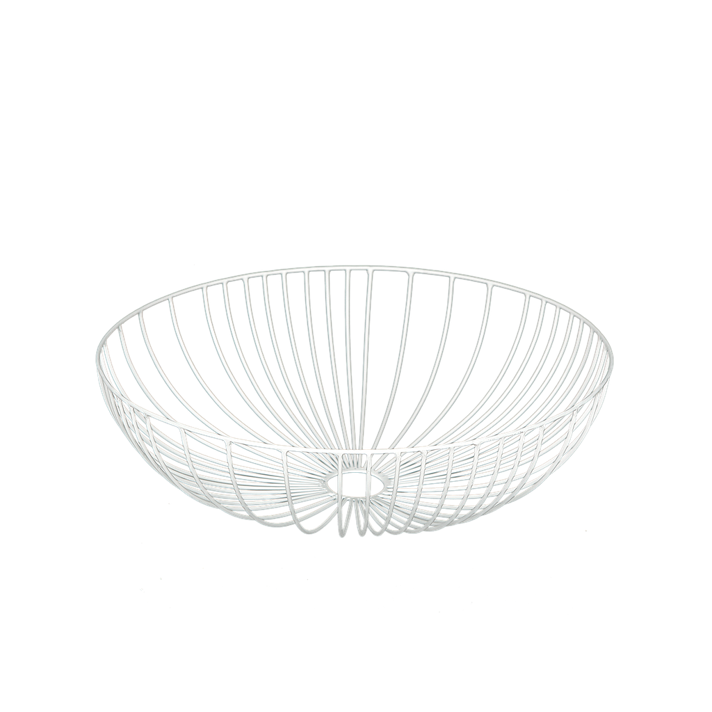 CORRIENTES - Metal fruit bowl diam.33 - White