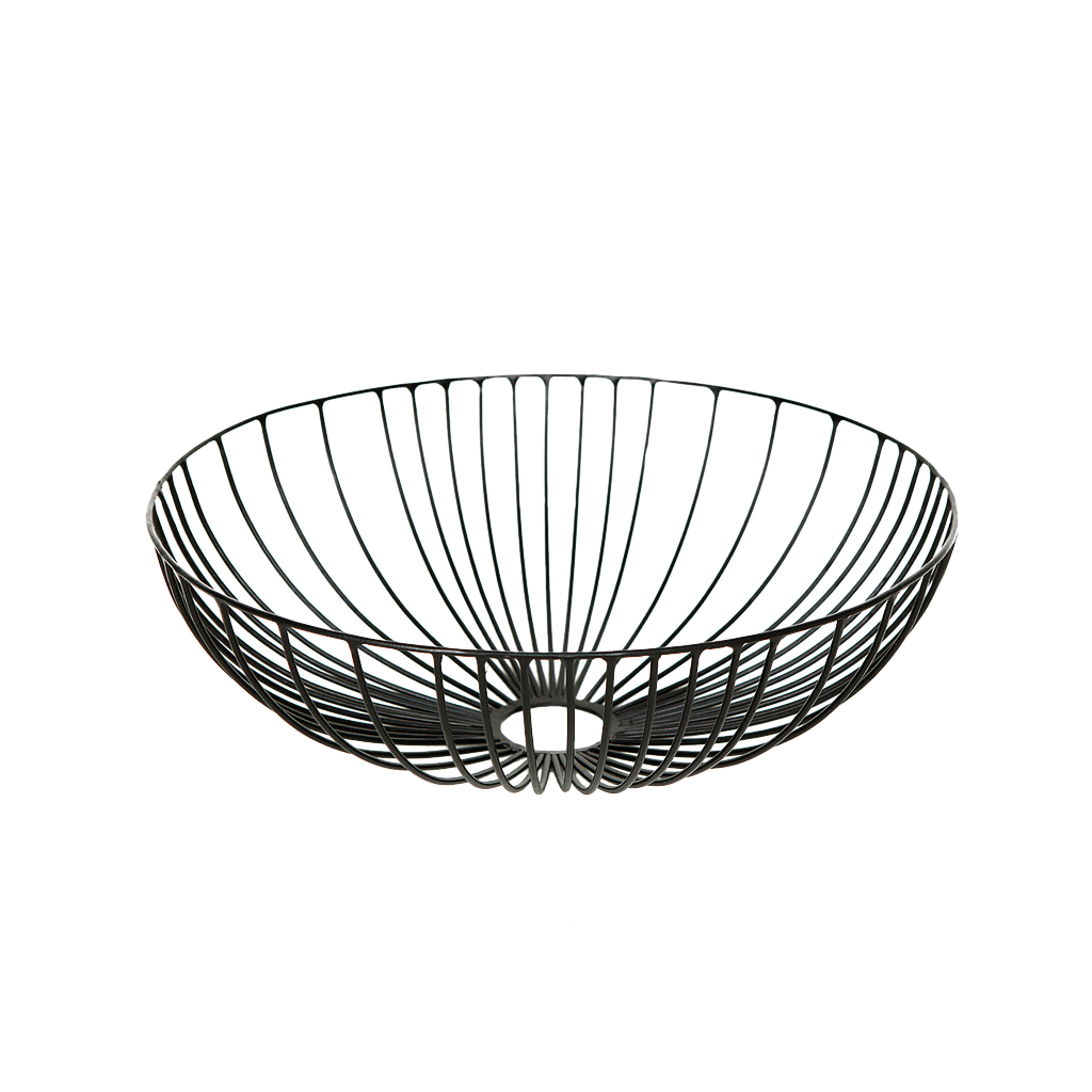 CORRIENTES - Metal fruit bowl diam.33 - Black