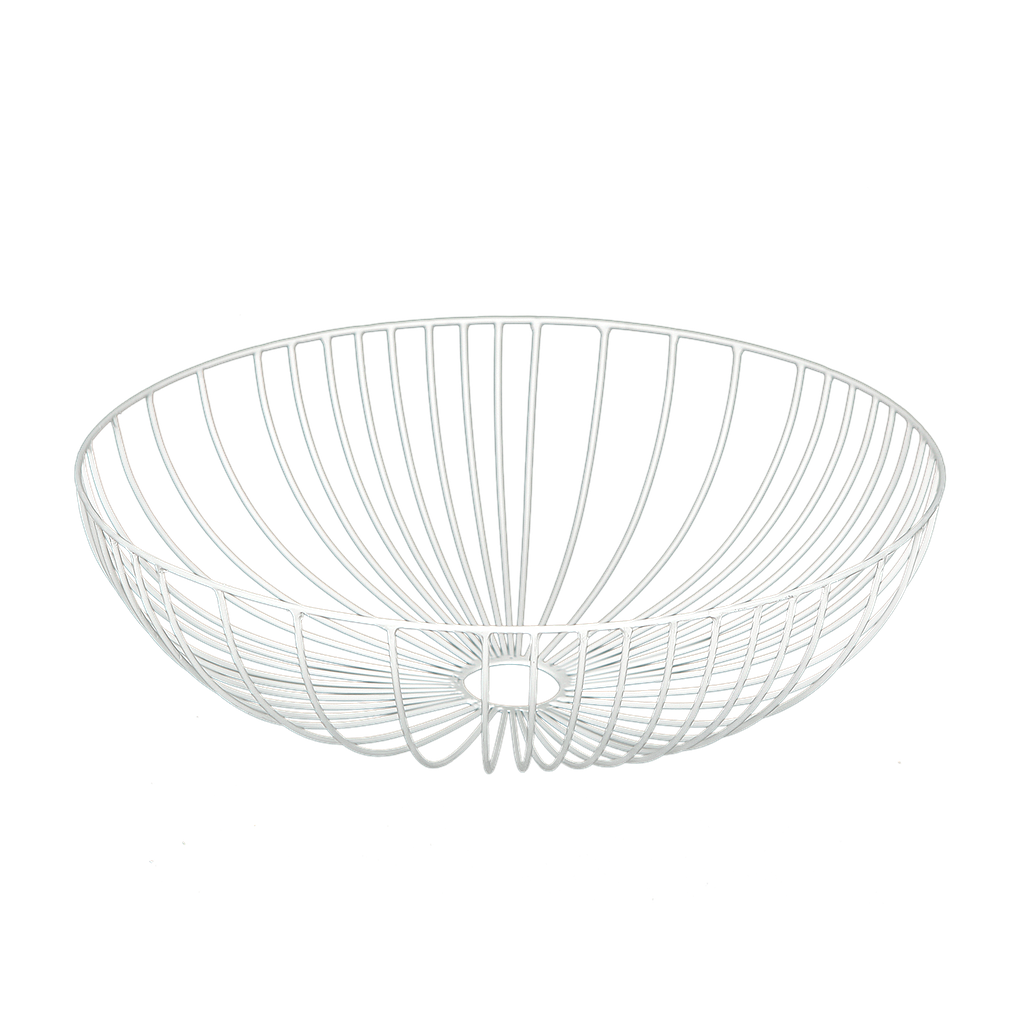CORRIENTES - Metal fruit bowl diam.40 - White