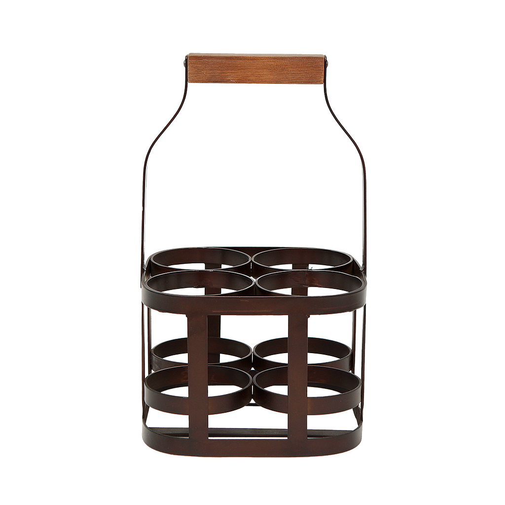 SITKA - 4-bottle rack H36 - Burnish and wooden handle
