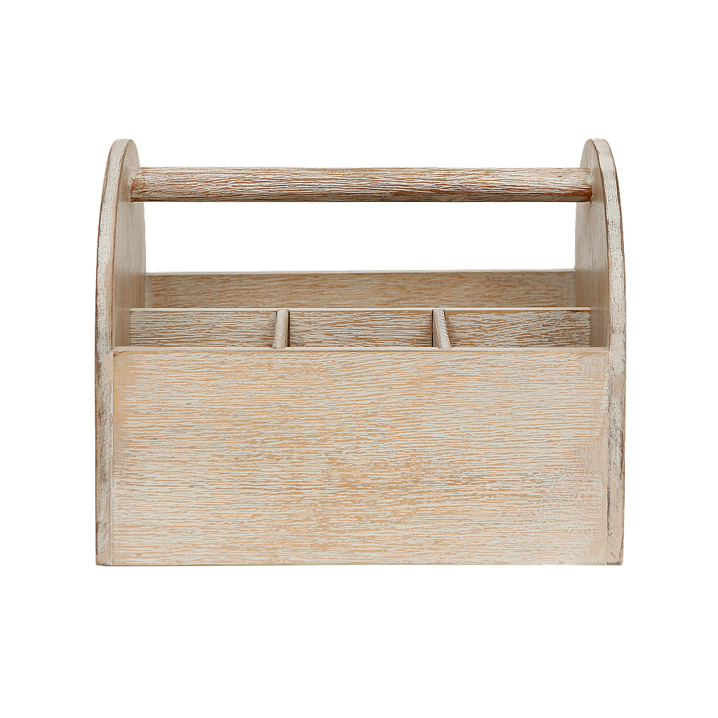 AREQUIPA - Wooden cutlery rack H20 - Whitened acacia