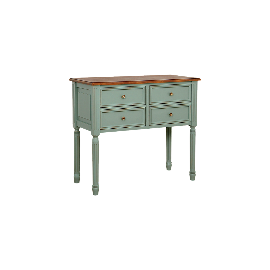 ORLEANS - Console table L95 x H85 - Brocante mint and Washed antic