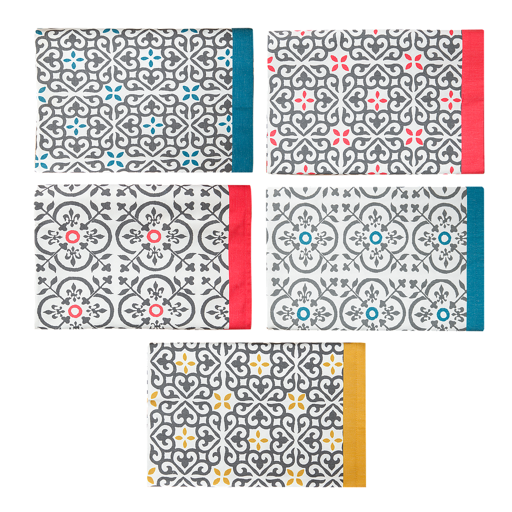 TILE - Table Cloth 140 x 220 - Mixed designs and Multicolors