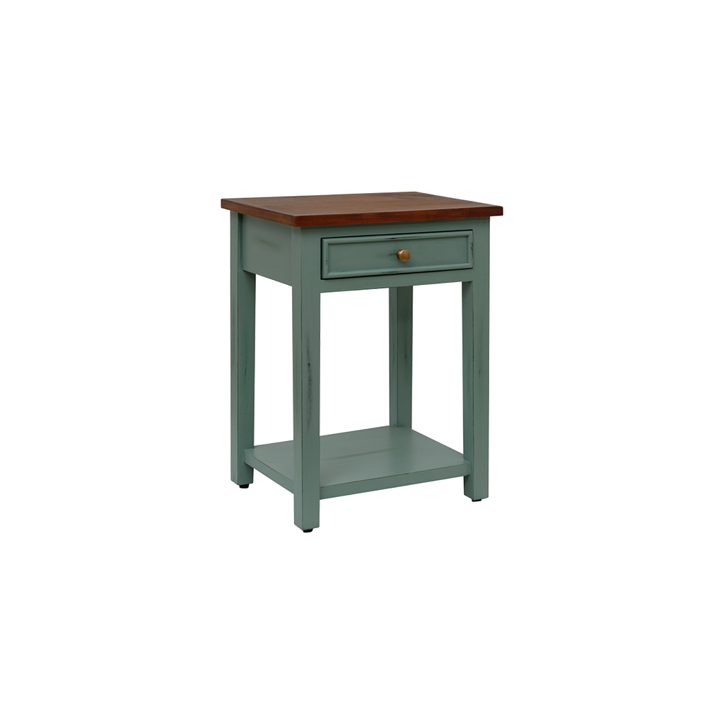 ALES - Bedside table H60 - Patina mint and Washed antic