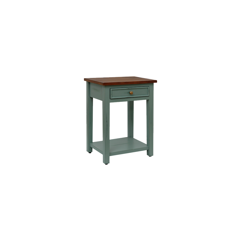 ALES - Bedside table H60 - Patina mint and Washed antic