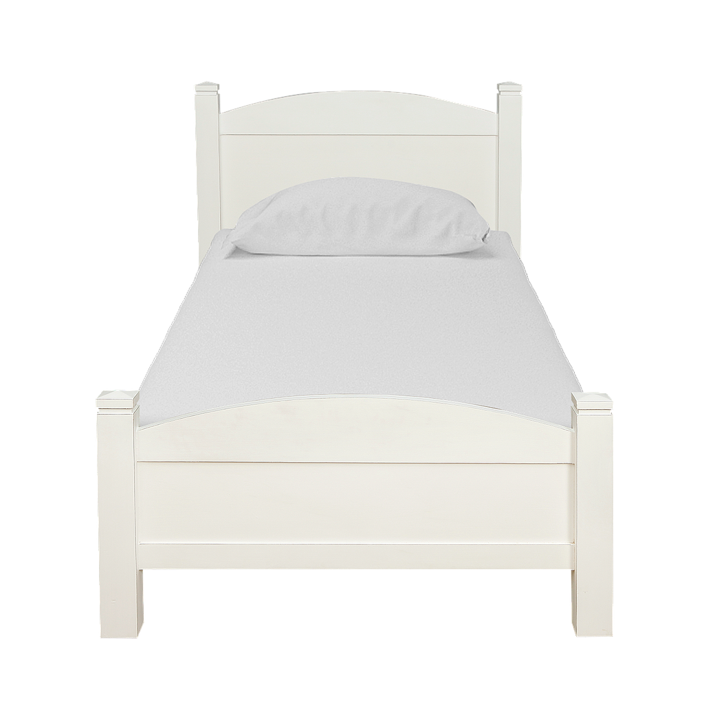 BALTHAZAR - Single size bed 100x200 - Brocante white