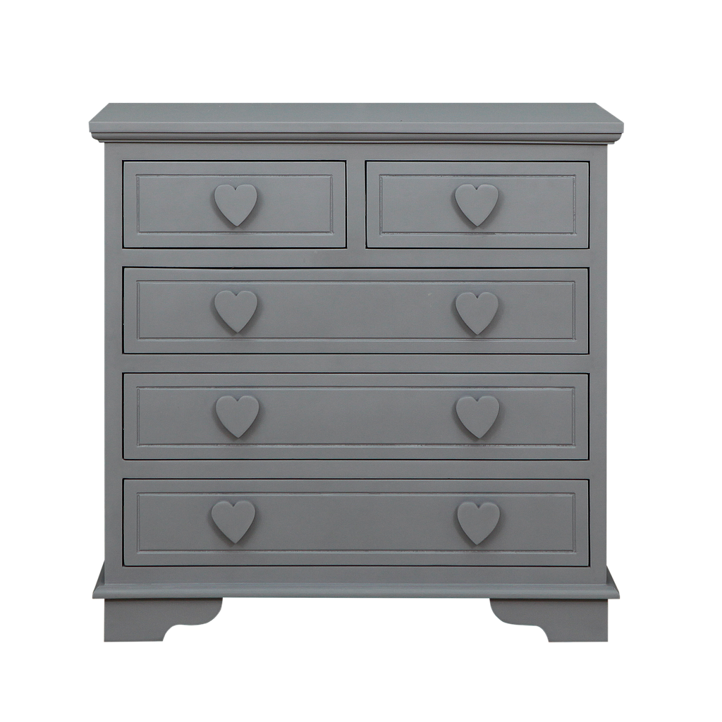 HEART - Chest of drawers L74 - Pearl grey