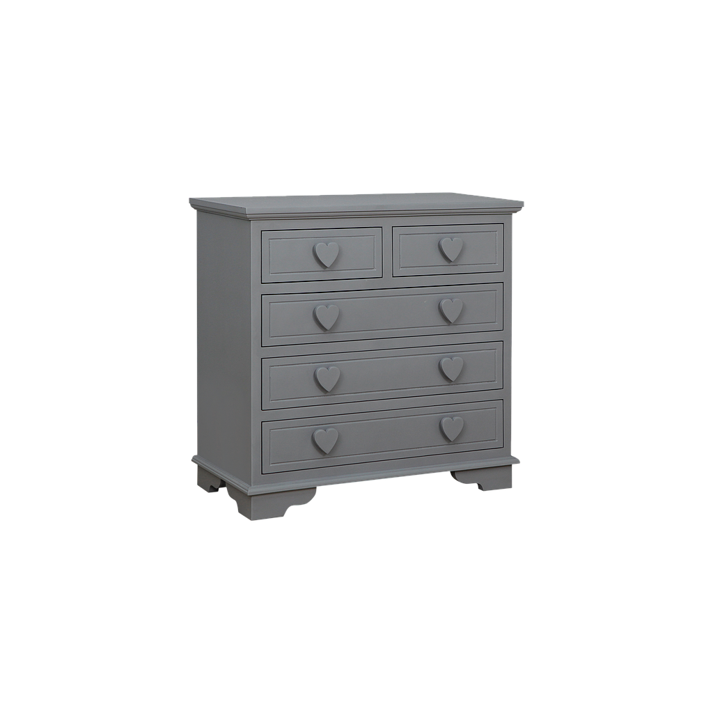 HEART - Chest of drawers L74 - Pearl grey