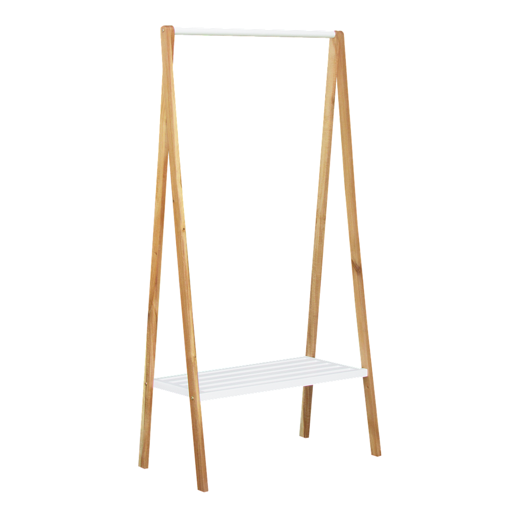PIPS - Hanging rack L85 x H170 - Natural acacia and white