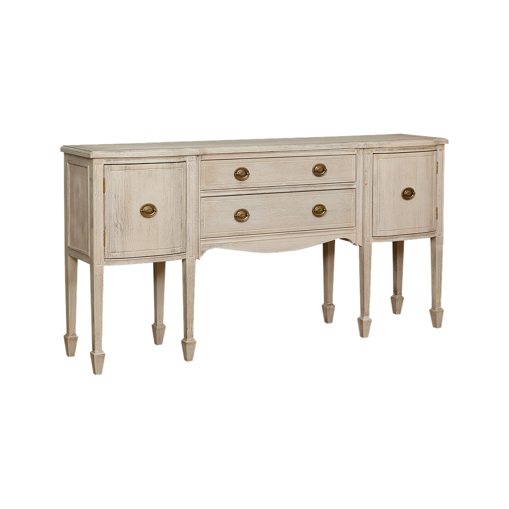 ELODIE - Console table L162 - Whitened acacia