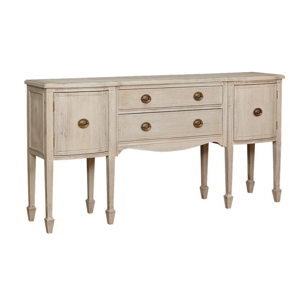 ELODIE - Console table L162 - Whitened acacia