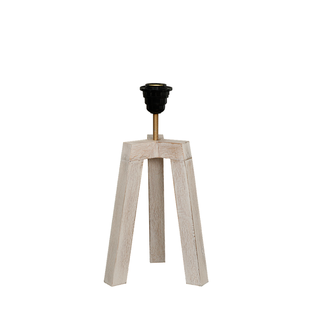 EMMY - Table lamp stand H25 - Whitened acacia