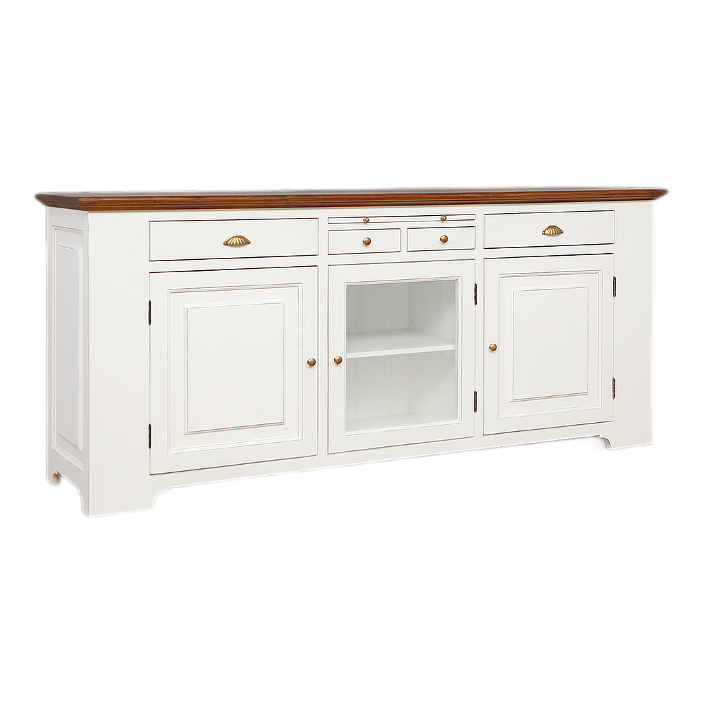 LUBERON - Sideboard L203 - Brocante white and Washed antic