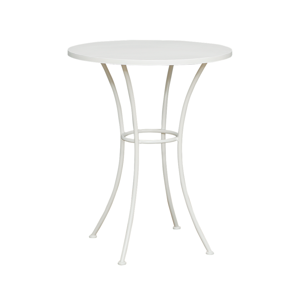 SALSA - Metal round table Diam.60 x H75 - White