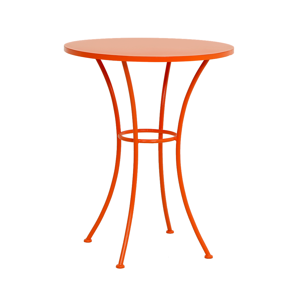 SALSA - Metal round table Diam.60 x H75 - Orange