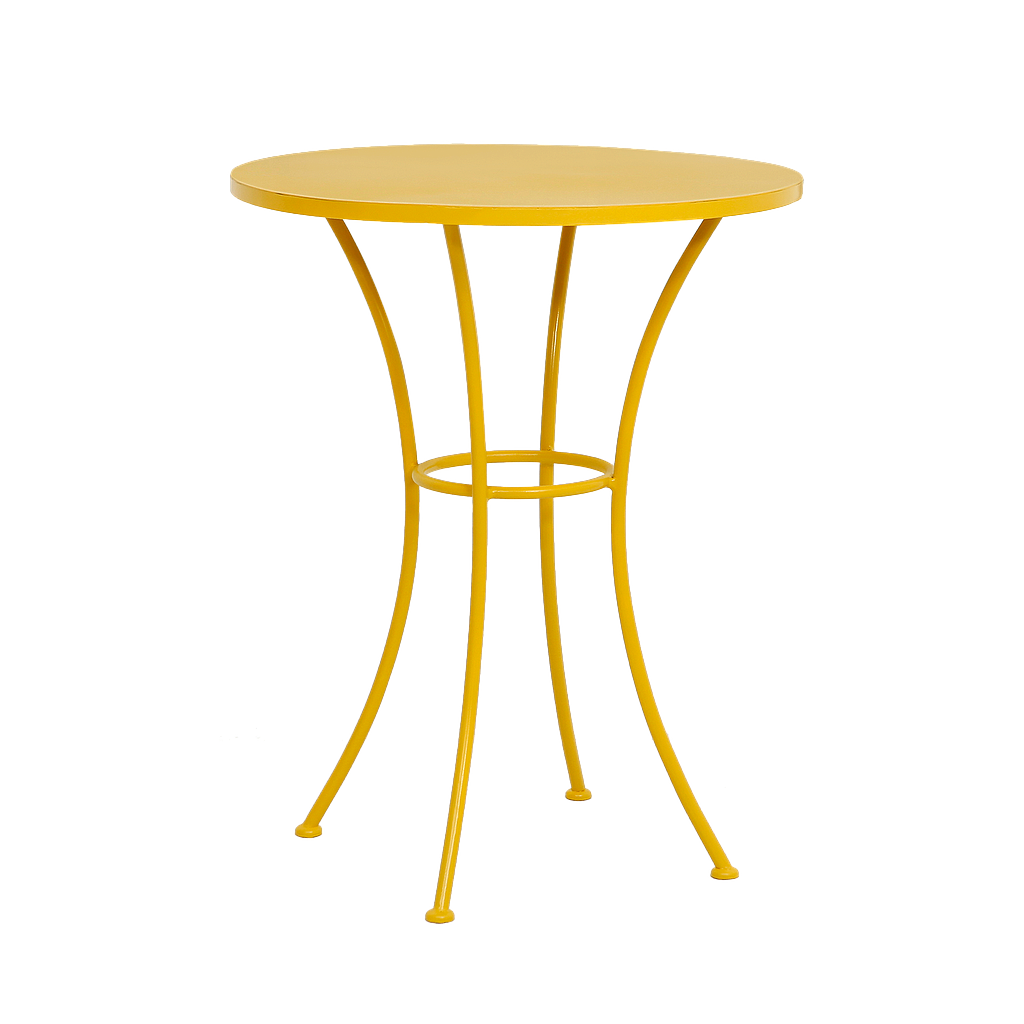 SALSA - Metal round table Diam.60 x H75 - Pineapple yellow