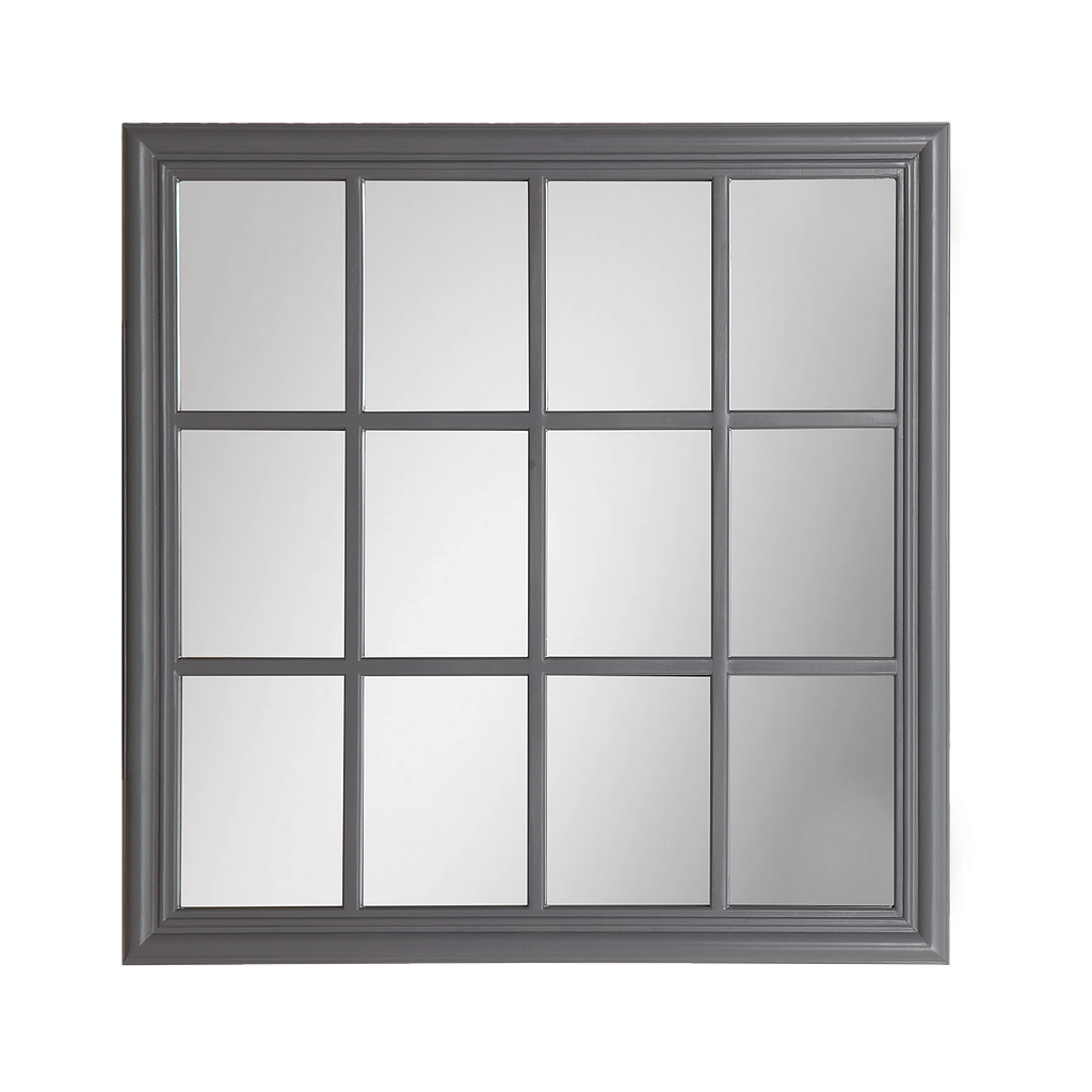 LAURE - Square window mirror 90 x 90 - Pearl grey