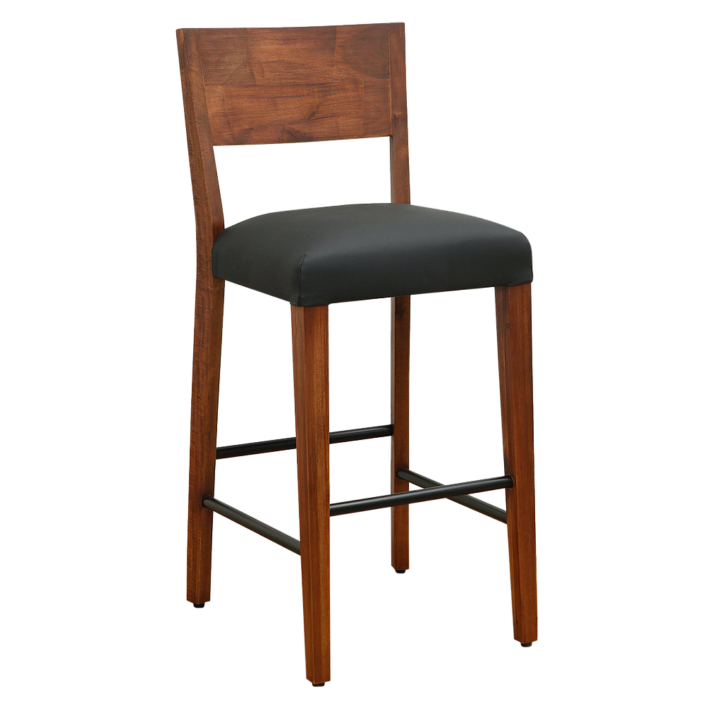 VAL - Bar chair H102 - Washed antic and Black cover