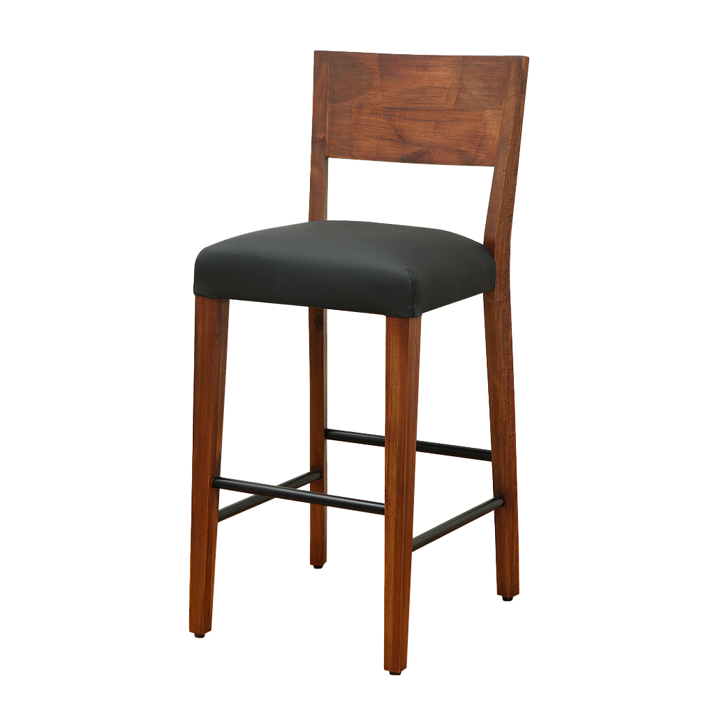 VAL - Bar chair H102 - Washed antic and Black cover