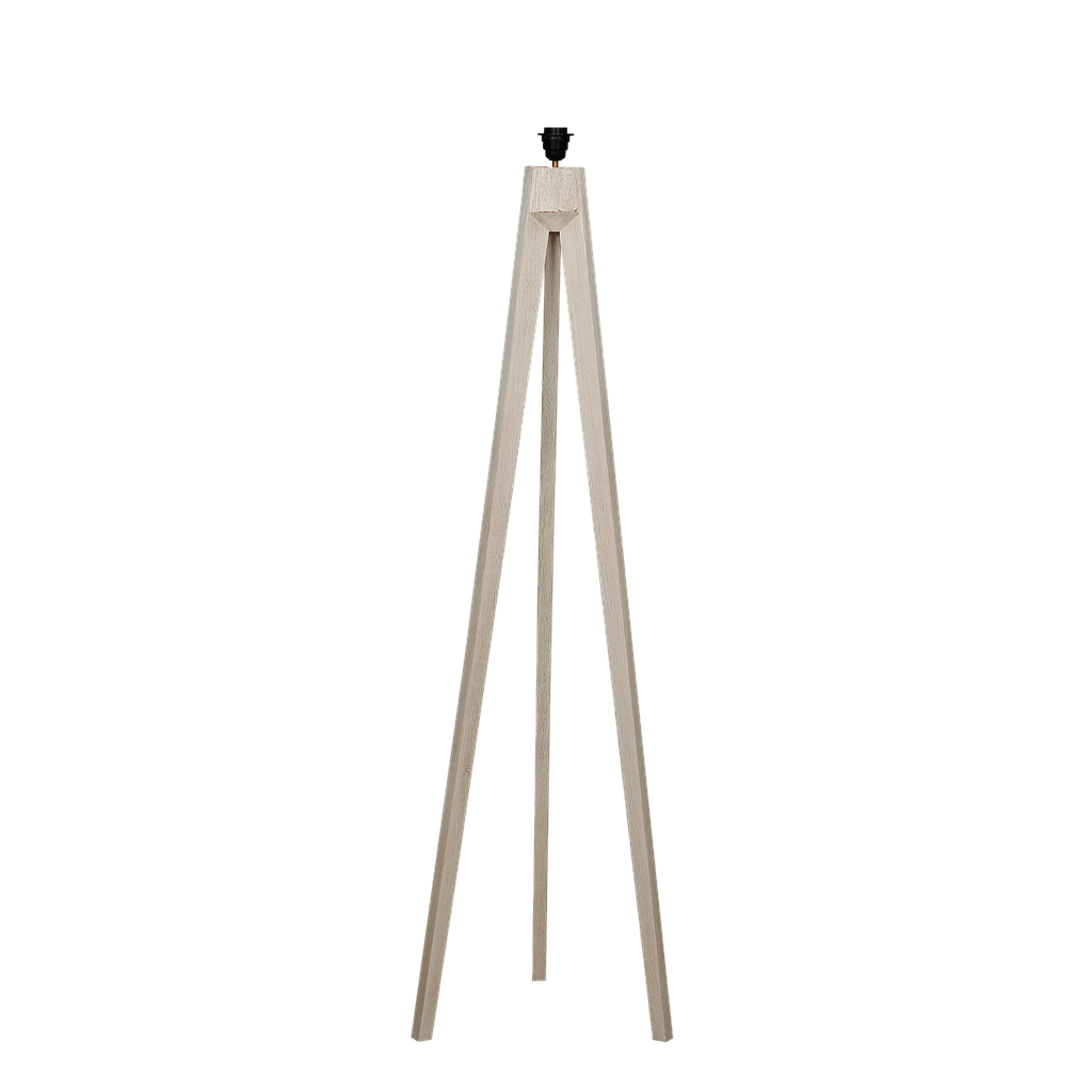 LOFOTEN - Wooden floor lamp stand H140 - Whitened acacia