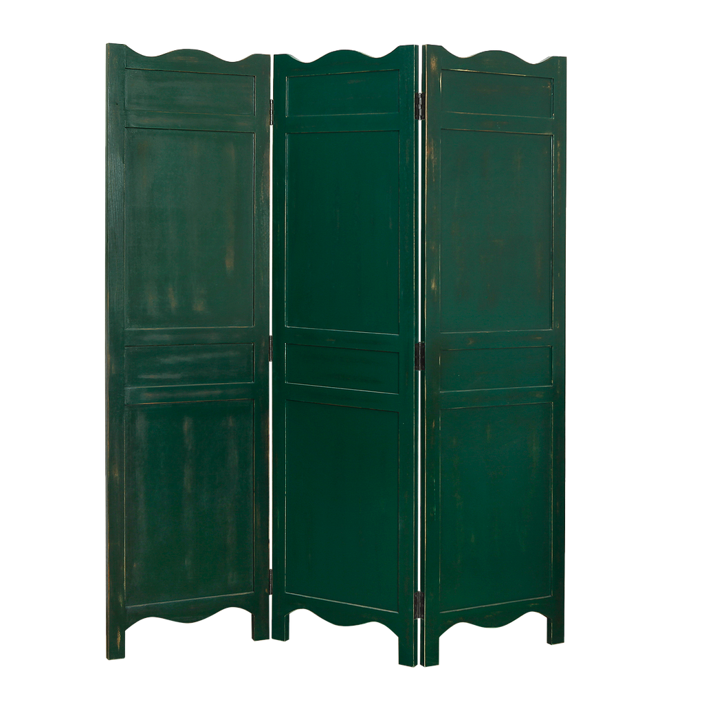 SOLINE - Room divider L150 x H180 - Shabby turquoise green