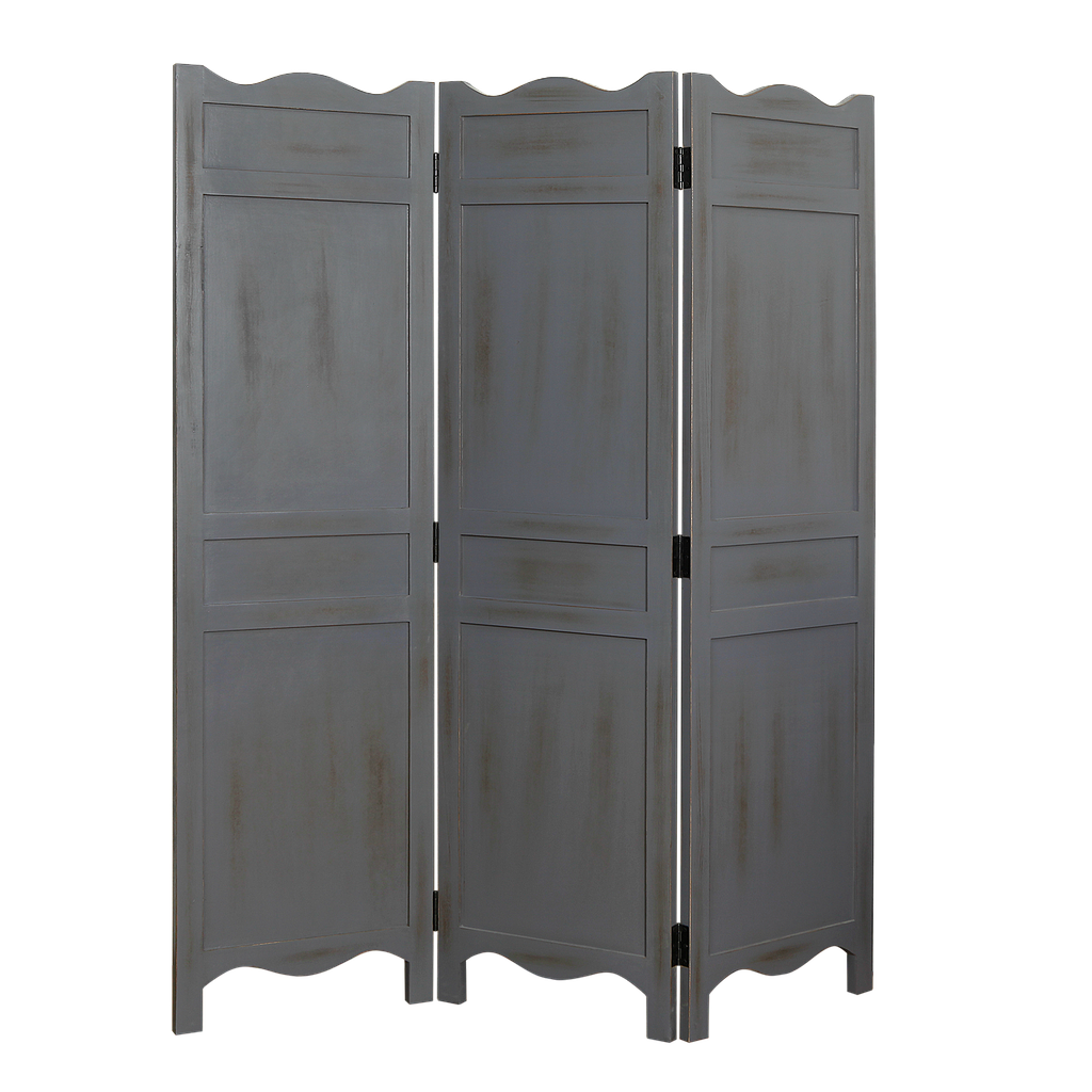 SOLINE - Room divider L150 x H180 - Shabby pearl grey