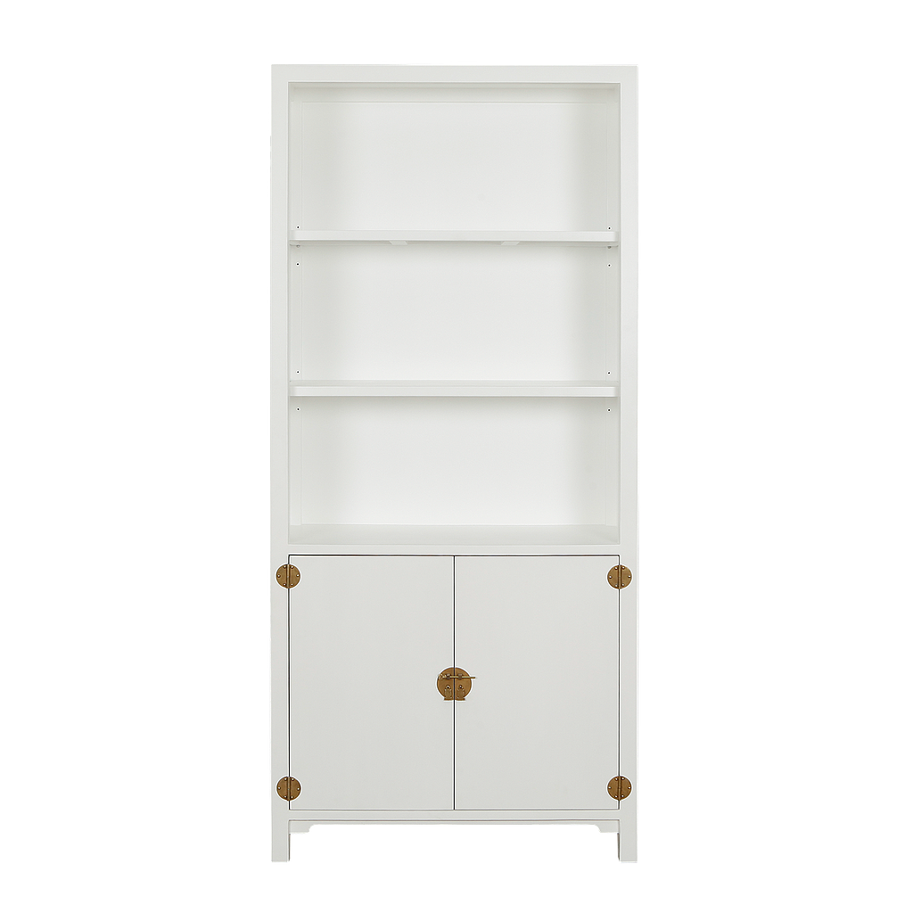 XIAN - Bookcase L90 x H200 - Brushed white