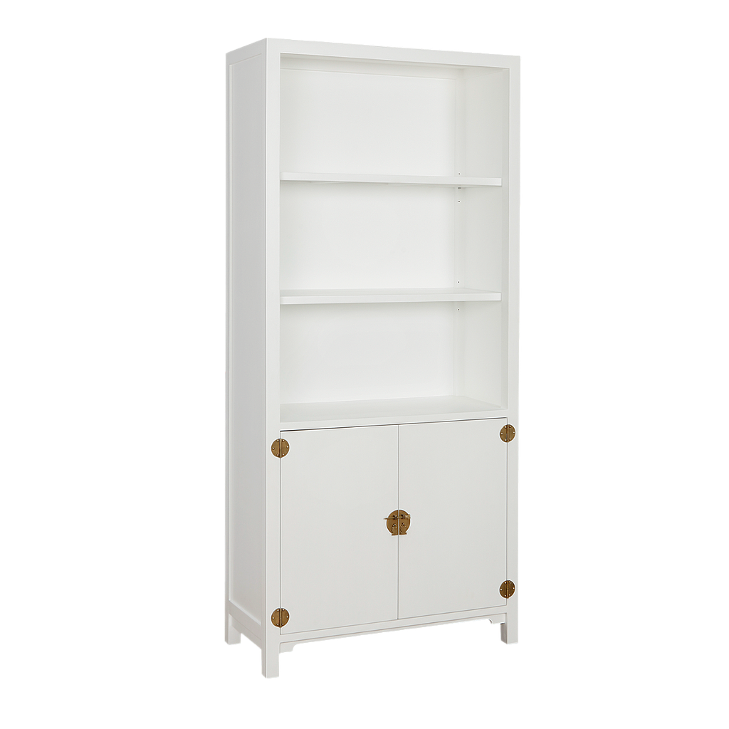 XIAN - Bookcase L90 x H200 - Brushed white
