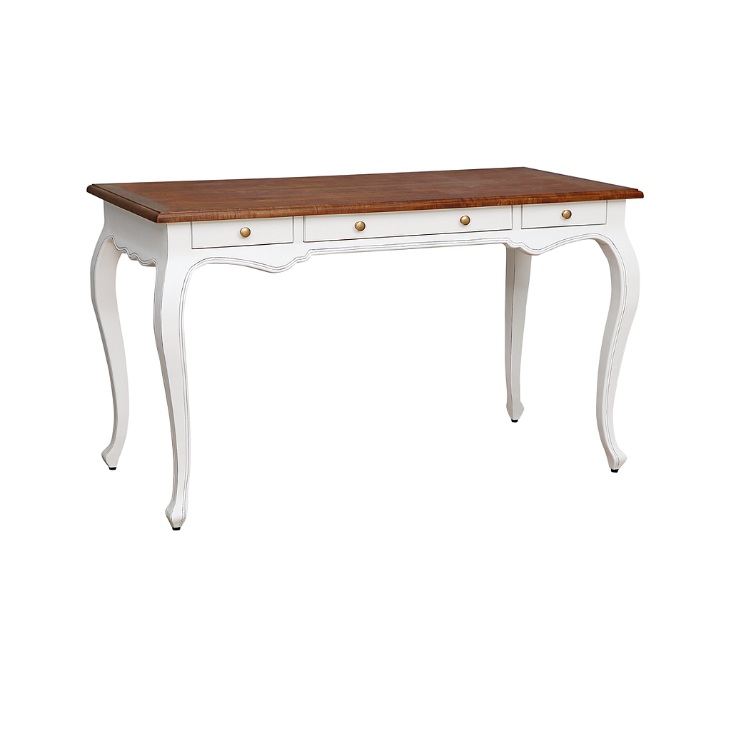 FLORIE - Desk L130 x W60 - Brocante white and Washed antic