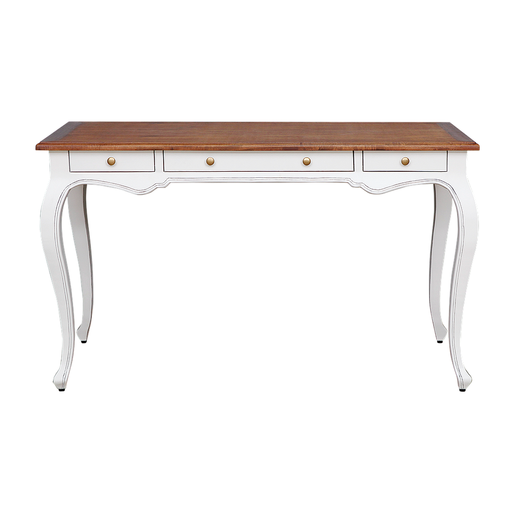FLORIE - Desk L130 x W60 - Brocante white and Washed antic