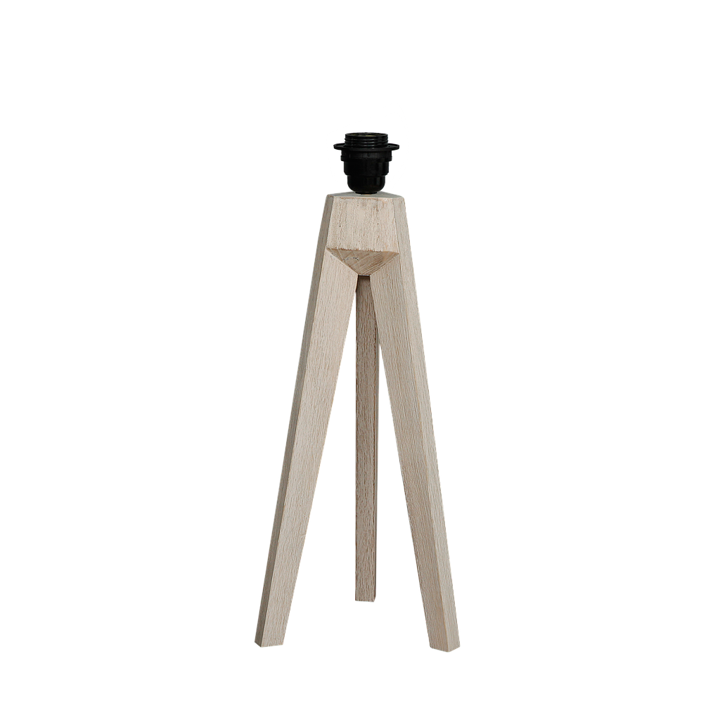 LOFOTEN - Table lamp stand H40 - Whitened acacia