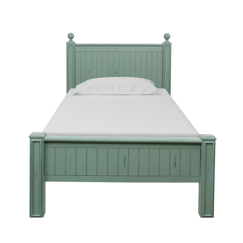 ALES - Single size bed 100x200 - Patina mint