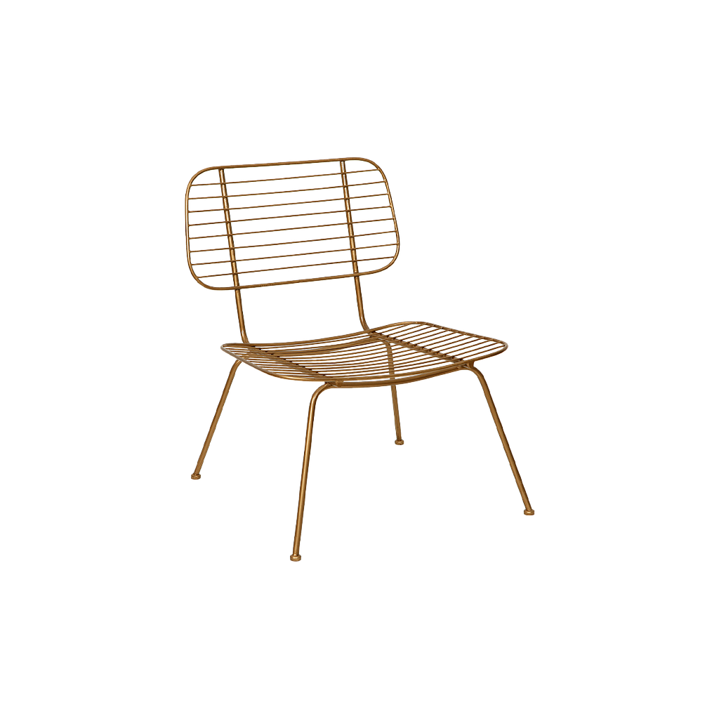 LORENZO - Metal chair - Vintage brass