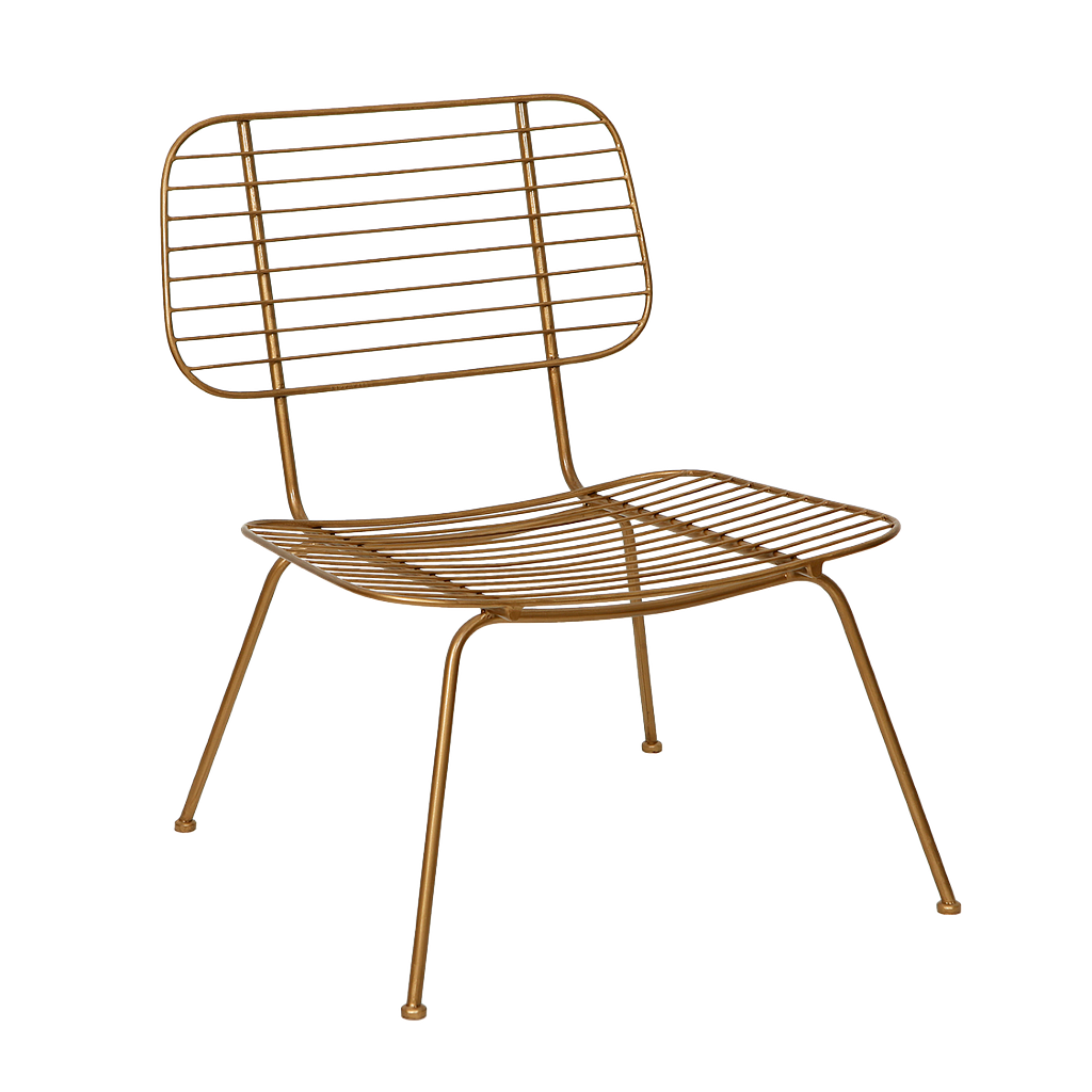 LORENZO - Metal chair - Vintage brass